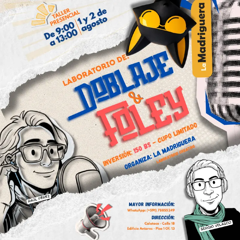 LABORATORIO DE DOBLAJE Y CREACIÓN DE FOLEY